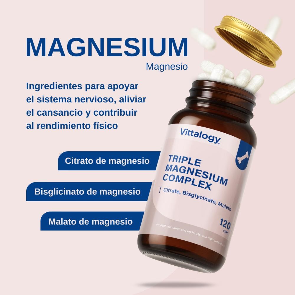 Vittalogy Triple Magnesium Complex 3x120 Cápsulas【PACK AHORRO】-5